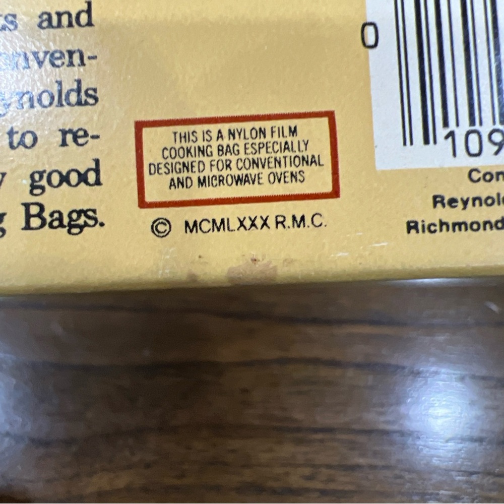 VTG Reynolds Oven Cooking Bags Self Basting Large Box of 5 14" x 20" NOS 1980 - Picture 7 of 7